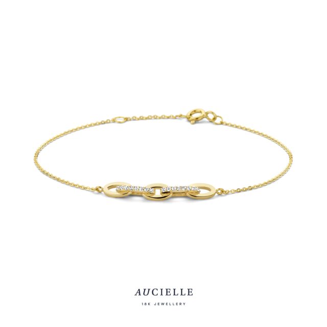 Aucielle armband AA0005C geelgoud 18ct zirconium