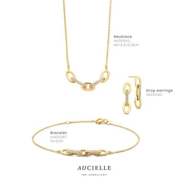 Aucielle armband AA0005C geelgoud 18ct zirconium