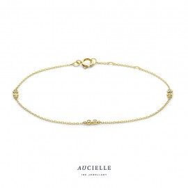 AA0047D/18 Armband 18ct geelgoud briljant 0.100ct