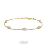 Aucielle AA0008c armband 18ct geelgoud met zirconium
