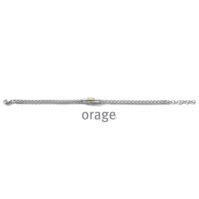 Orage armband heren staal bicolor geel