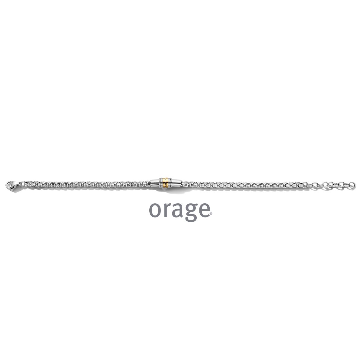 Orage armband heren staal bicolor geel