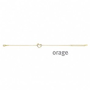 AW245 armband hart  verguld  17+ 3cm Orage