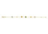 You and Ma Armband geelgoud y2206 multi kleuren  lengte 19 cm