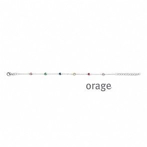 AW205 armband hart multi zilver Orage