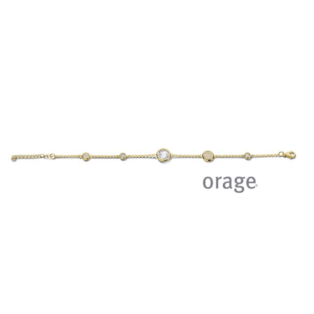 Orage armband AW176 verguld geel zirconium 