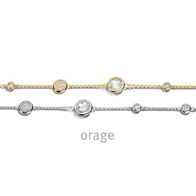 Orage armband AW176 verguld geel zirconium 