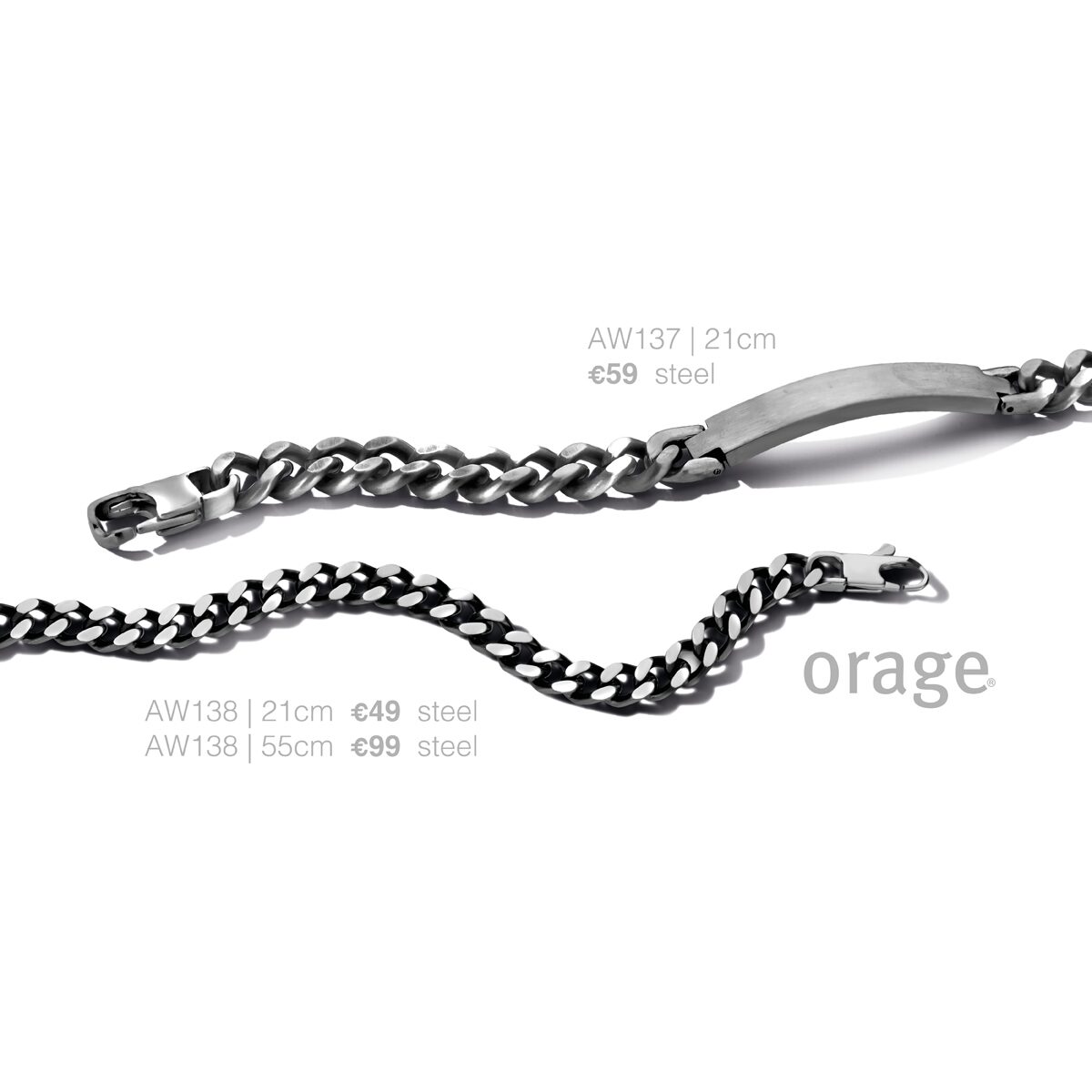 Orage AW137 armband heren staal