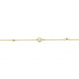 You and Me armband geelgoud parelmoer hartje 18cm