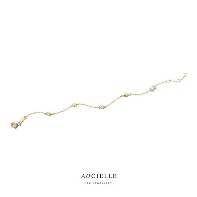 AA0057C/18 armband geelgoud 18ct  16+1+1 cm