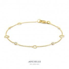 AA0018c/18 Armband hartjes 16-+2cm