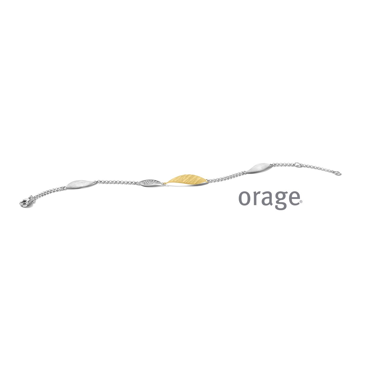 Orage armband AW095 verguld zilver 