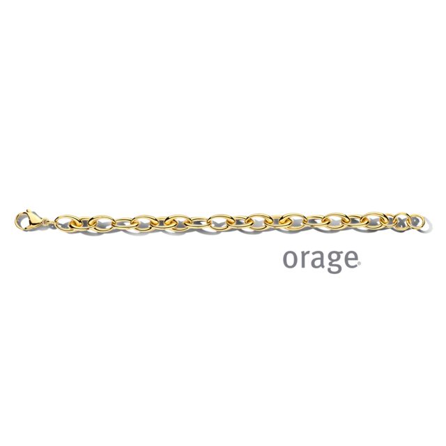 Orage armband staal geel