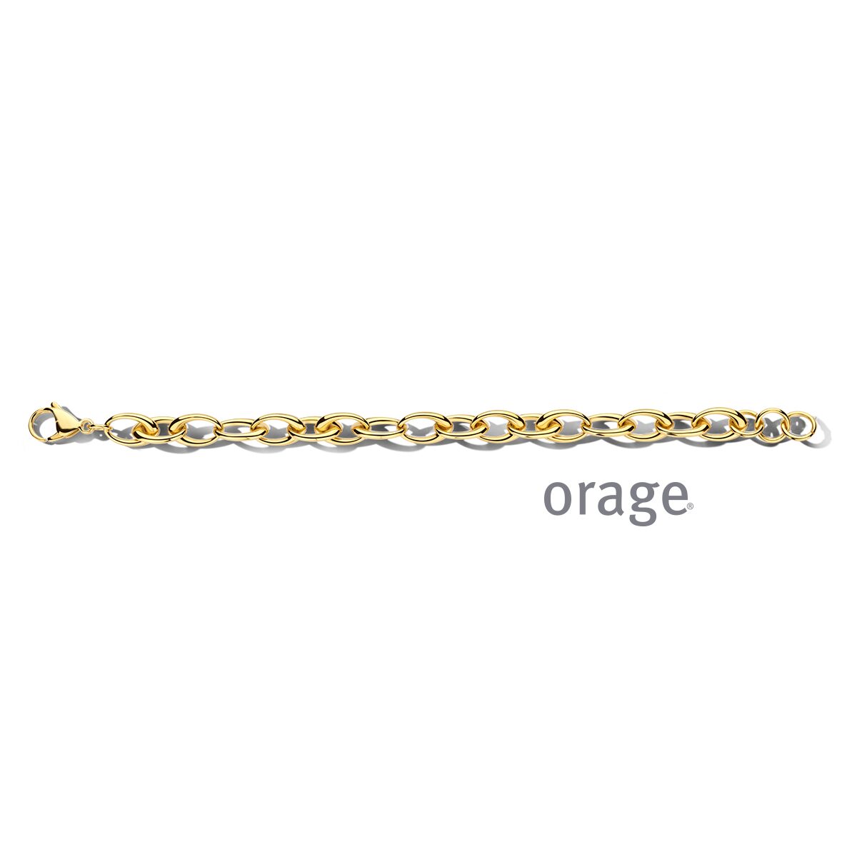Orage armband staal geel