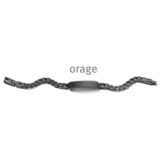 Orage armband heren staal zwart 21 cm