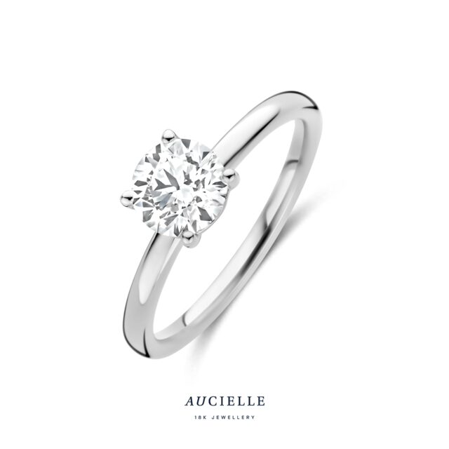 AR9003U
Ring WG solitaire 4 griffen briljant 1ct LGD met certificaat.