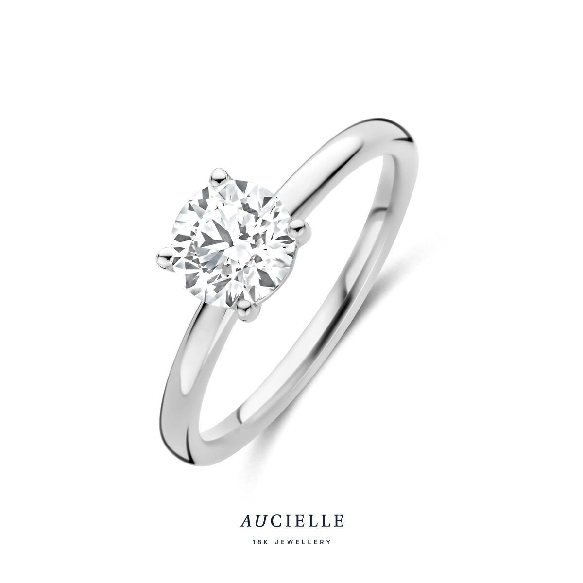 AR9003U
Ring WG solitaire 4 griffen briljant 1ct LGD met certificaat.