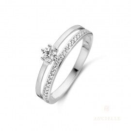 AR0018W ring 18ct witgoud zirconium