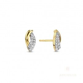 Aucielle oorringen AE0033C 18ct geelgoud zirconium