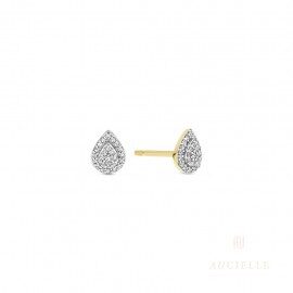 Aucielle oorringen AE0057D 18ct geelgoud briljant 0.09ct