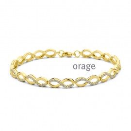 AW333 Armband infinity verguld geel goud