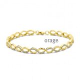 AW333 Armband infinity verguld geel goud