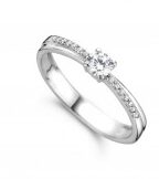 You and Me  y1340 Witgouden ring met zirconium