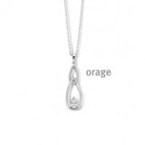 AS332 Ketting zilver met hange zirconium