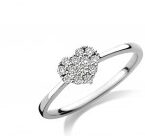 Y1801 You and Me witgouden hart ring  18ct met briljant 0.18ct
