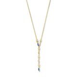 Zilveren  vergulde ketting+hanger gezet met zirconium pastel kleurig stenen  Naiomy