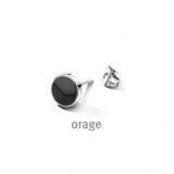 BA340-AW134 Oorring heren staal zwart 1st
