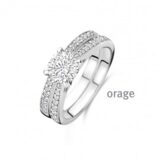 BA221  zilveren duo ringen zirconium