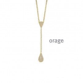 BA211 Ketting verguld geel goud  verschuifbare lengte 
