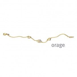 BA234 Armband hart verguld geel goud cz