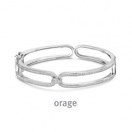 BA062 Armband zilver zirconium 