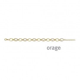 BA090 Armband verguld geel zirconium19cm