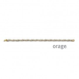 Ba052/18 Armband verguld geel  zirconium 18 cm
