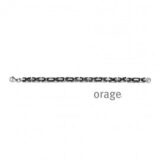 BA165 Armband staal heren bicolor zwart