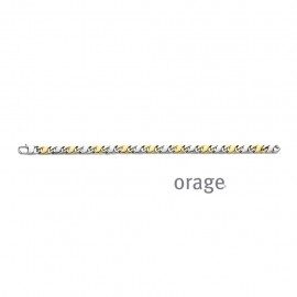 BA187 Armband staal bicolor geel