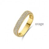 BA026 Ring zilver verguld geel zirconium