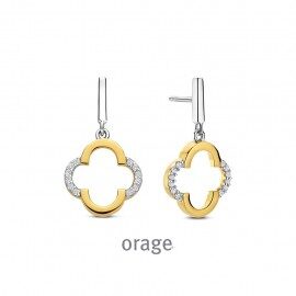 BA352 Oorslingers 925 rh cz bicolor geel 