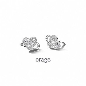 BA233 oorringen hart zilver zirconium