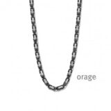 A166 Ketting staal heren bicolor zwart