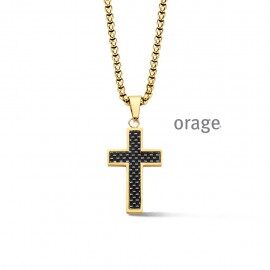 BA180 Ketting heren kruis staal gee
