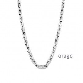 BA027 Ketting zilver zirconium lengte 45cm