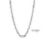 BA027 Ketting zilver zirconium lengte 45cm