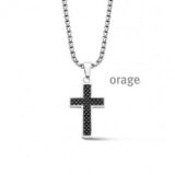 BA179 Ketting heren kruis staal