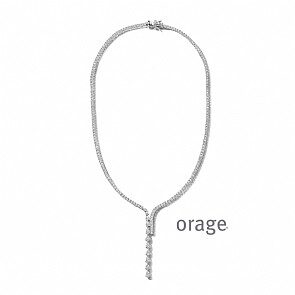 BA065/45 Ketting zilver zirconium