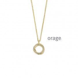 Ba010 ketting met hanger verguld geel zirconium 
