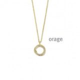 Ba010 ketting met hanger verguld geel zirconium